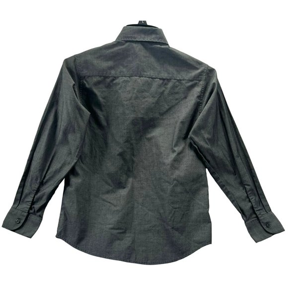 CHAPS, BOYS DRESS SHIRT, LONG SLEEVE, SIZE M (10-12), COLOR GRAY 0.BUTTON DOWN - Picture 2 of 11